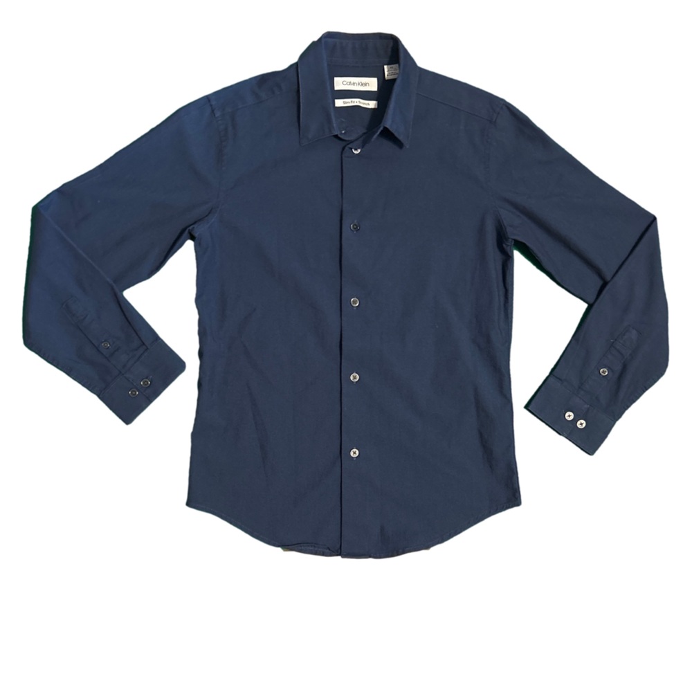Calvin Klein Dark Blue Dress Shirt 12